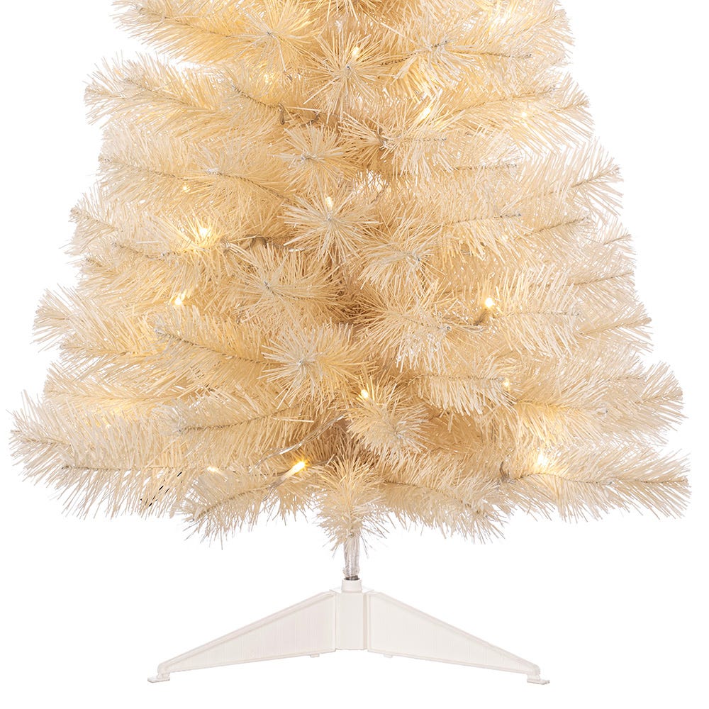 Kurt Adler 3-Foot Pre-lit LED Twinkle Cream Colored Tree